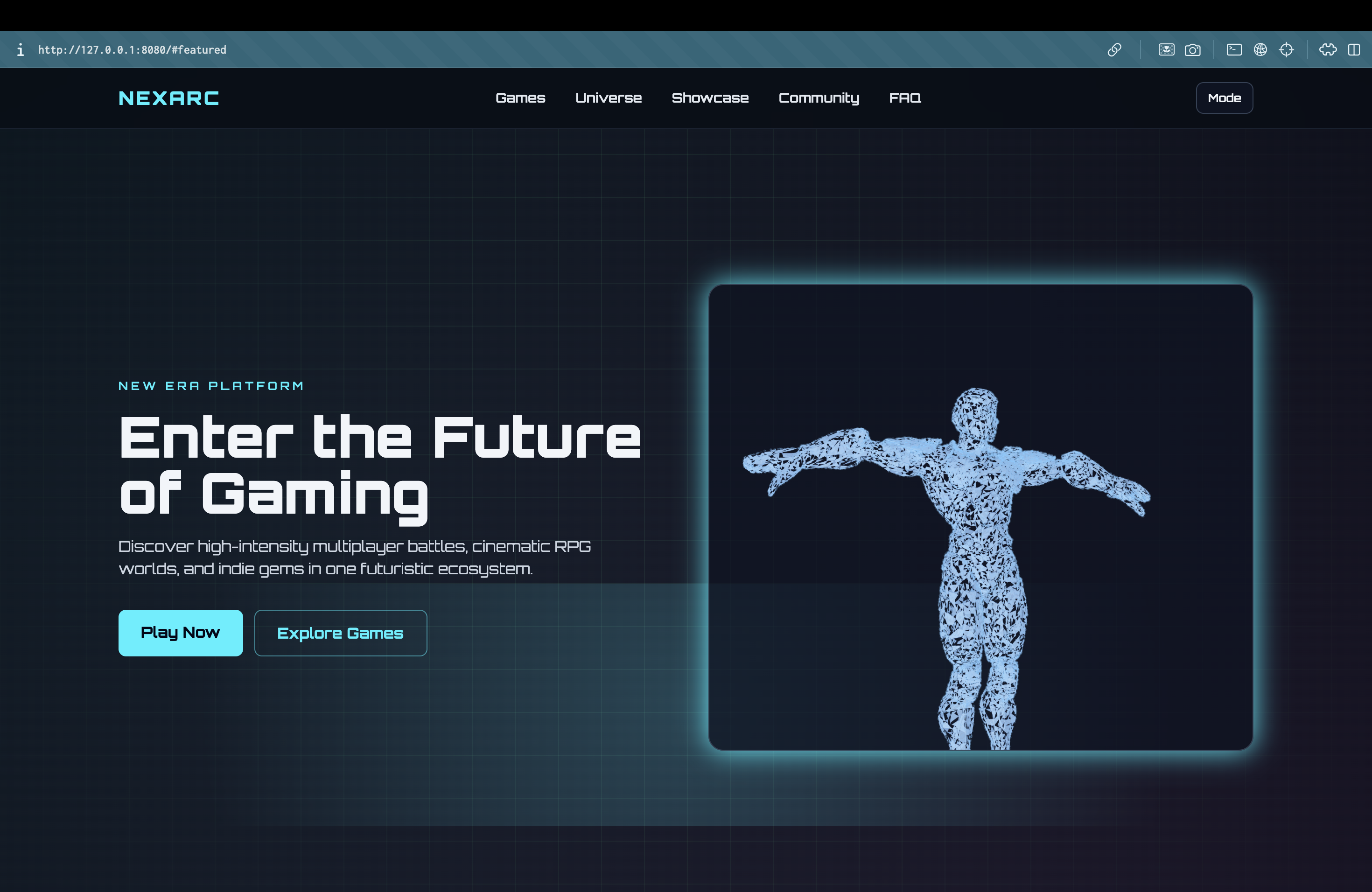 WebGL 3D Landing Page preview